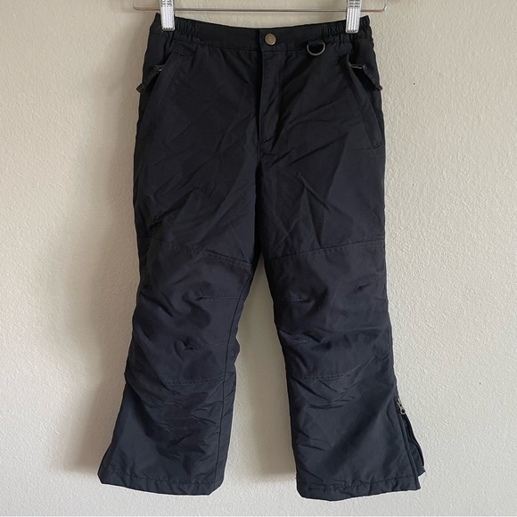 Lands' End Squall Snow Ski Pants Kids Girls 6X Black Grow A Longs Waterproof - Picture 2 of 16